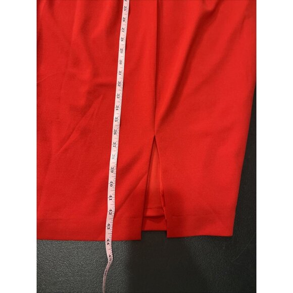 Alexia Admor Red Dress Sz XL Formal Flutter Sleeve Midi Wedding Holiday Elegant - Picture 8 of 8